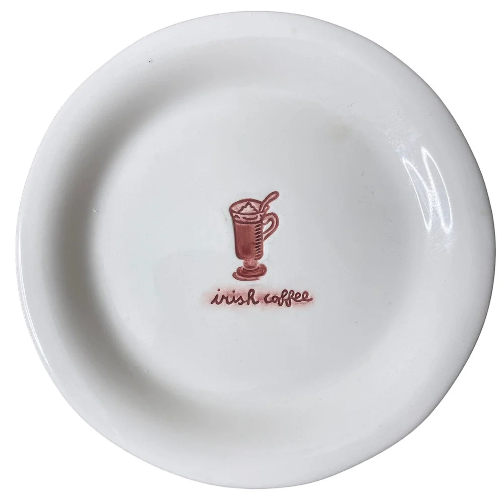 Williams-Sonoma Holiday Beverage Irish Coffee Plate‎ Saucer 6.5
